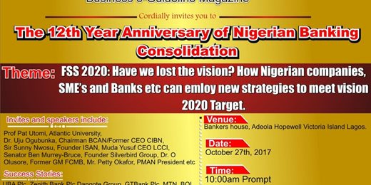12TH Year Anniversary Of Nigeria Banking  Consilidation
