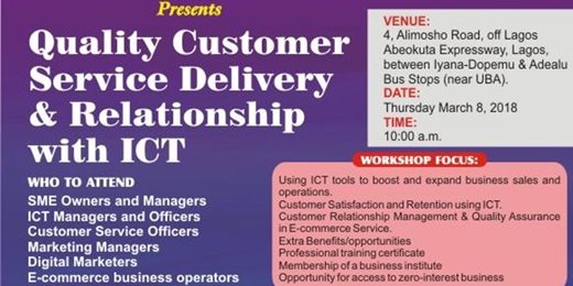 Training Workshop -Quality Customer Service Delivery And Relationship With ICT