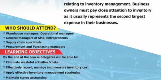 Inventory and Stock Management Training