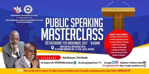 Public Speaking Master Class