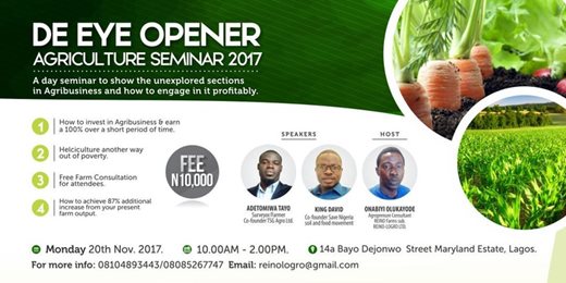 De Eye Opener Agriculture business seminar