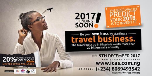 Be your own boss in 2018: Learn how to start a Travel Business in NIgeria