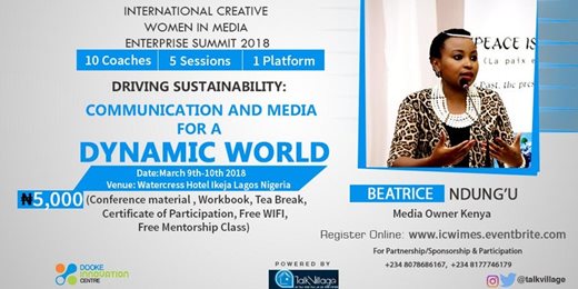 International Creative Women In Media Enterprise Summit ICWIMES2018