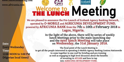Lunch Meeting for Ecobank Merchants or Agents in Nigeria