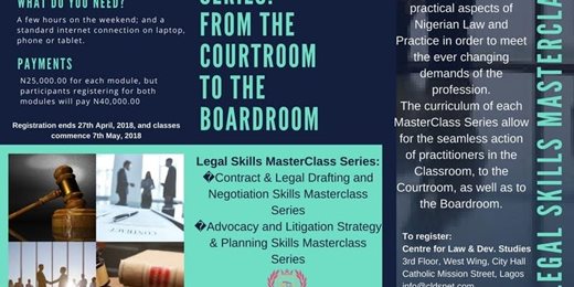 Legal Skills MasterClass Series: From the Classroom to the Boardroom