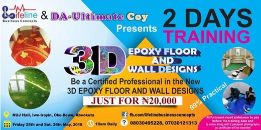 Intensive Training on 3D Epoxy Floor And Wall Designs