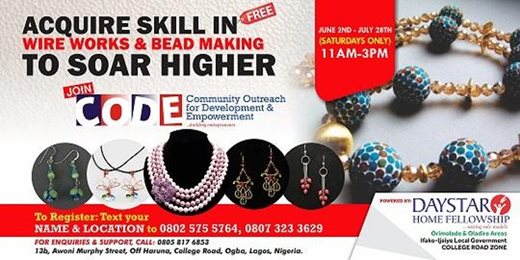 Acquire Skill in Wire Works and Bead Making to Soar Higher