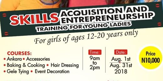 Summer Skills And Entrepreneurship Training for girls
