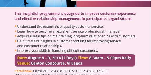 STRATEGIC CUSTOMER SERVICE AND RELATIONSHIP MANAGEMENT EXCELLENCE