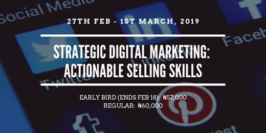 STRATEGIC DIGITAL MARKETING: ACTIONABLE SELLING SKILLS TRAINING