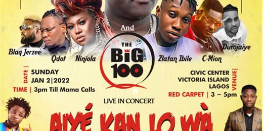 Obesere Live In Concert On 2nd Jan 2022 At Civic Centre Lagos